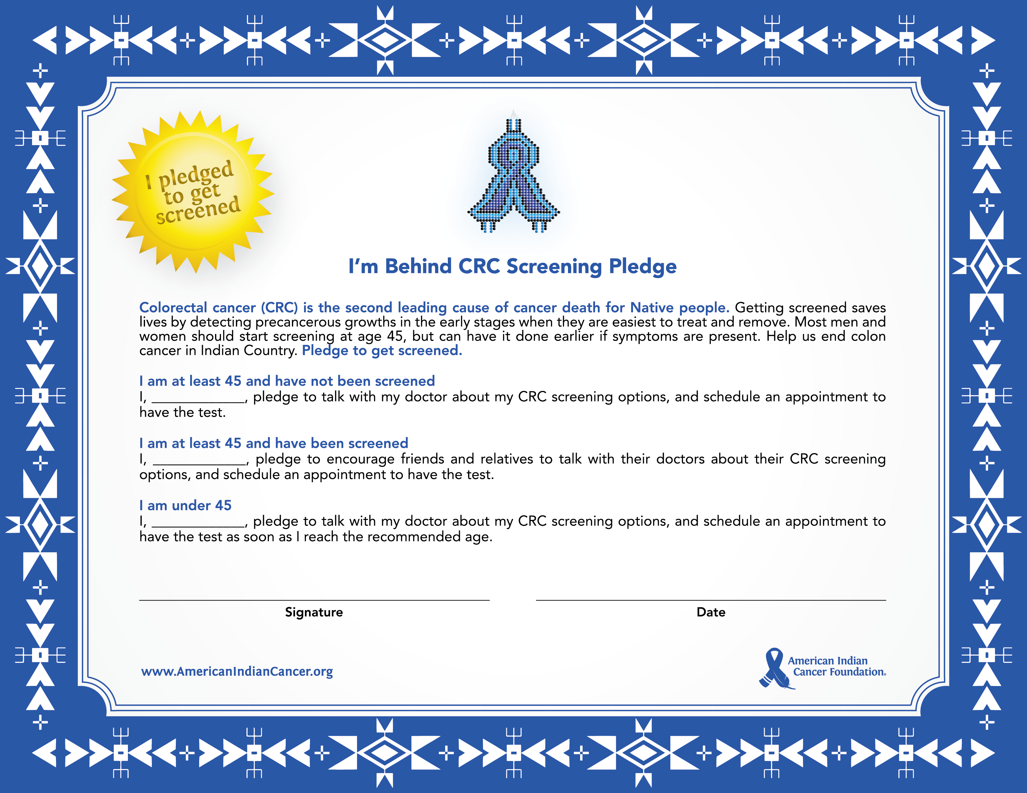 CRC Screening Pledge 2020