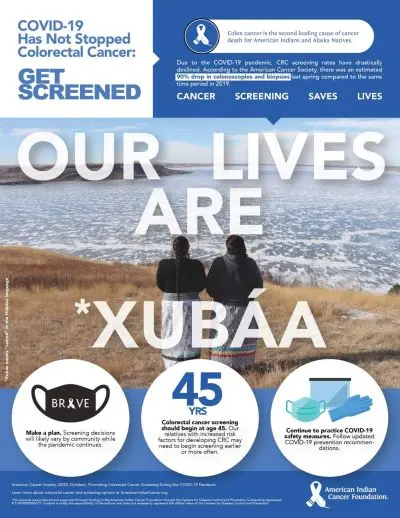 Our lives are 'xubba' infographic on colorectal cancer screening